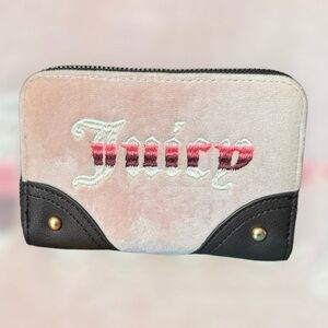 Juicy Couture double zipper pink wallet NWT
